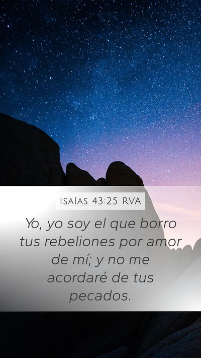 Isaías 43:25 RVA Bible Verse Image