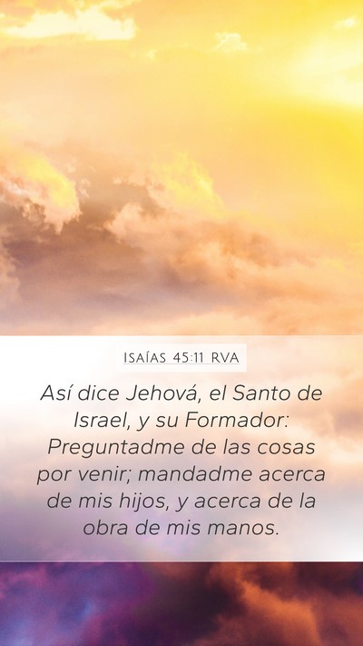 Isaías 45:11 RVA Bible Verse Image