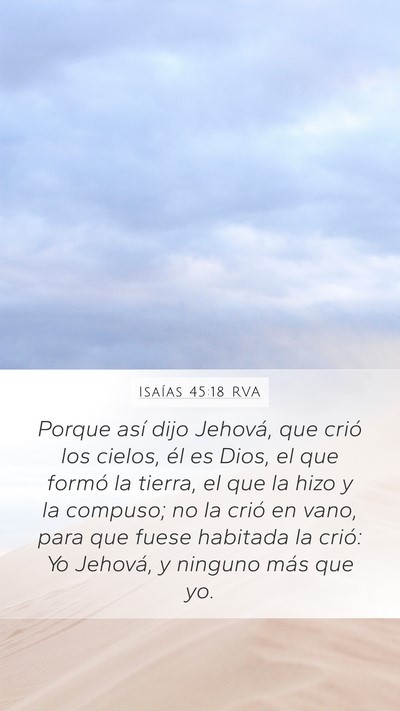 Isaías 45:18 RVA Bible Verse Image
