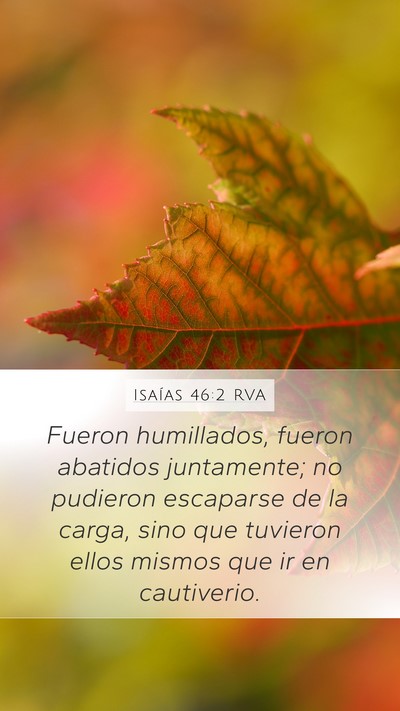 Isaías 46:2 RVA Bible Verse Image