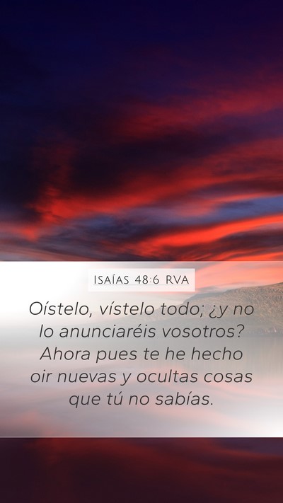 Isaías 48:6 RVA Bible Verse Image