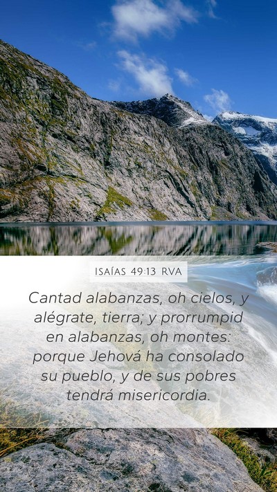 Isaías 49:13 RVA Bible Verse Image