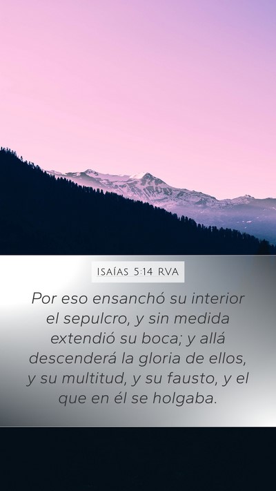 Isaías 5:14 RVA Bible Verse Image