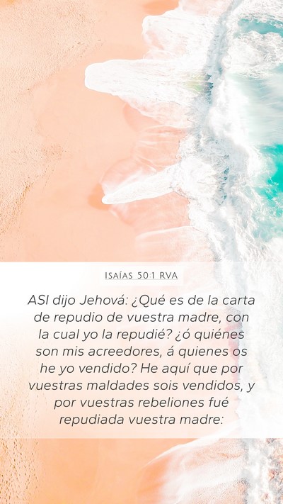 Isaías 50:1 RVA Bible Verse Image