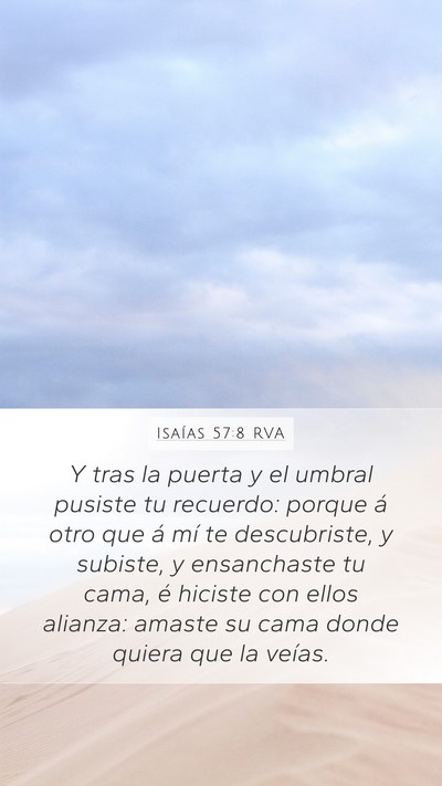Isaías 57:8 RVA Bible Verse Image