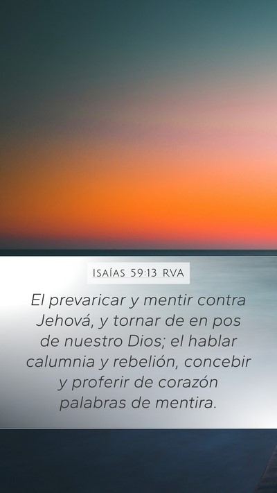 Isaías 59:13 RVA Bible Verse Image