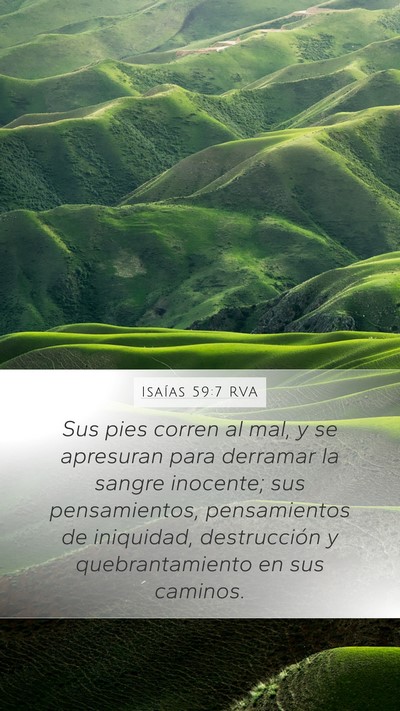 Isaías 59:7 RVA Bible Verse Image