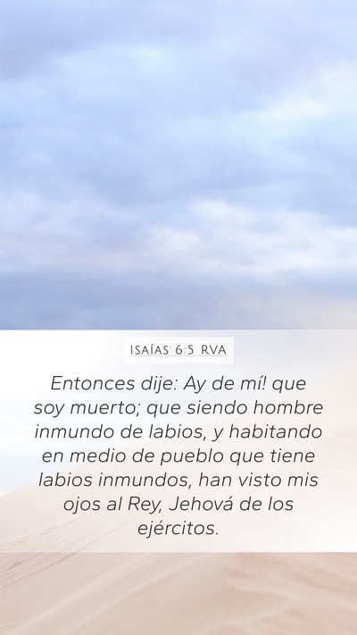 Isaías 6:5 RVA Bible Verse Image