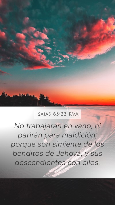 Isaías 65:23 RVA Bible Verse Image