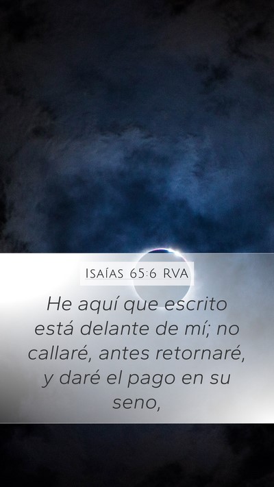Isaías 65:6 RVA Bible Verse Image