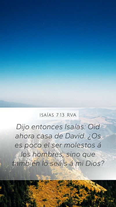 Isaías 7:13 RVA Bible Verse Image