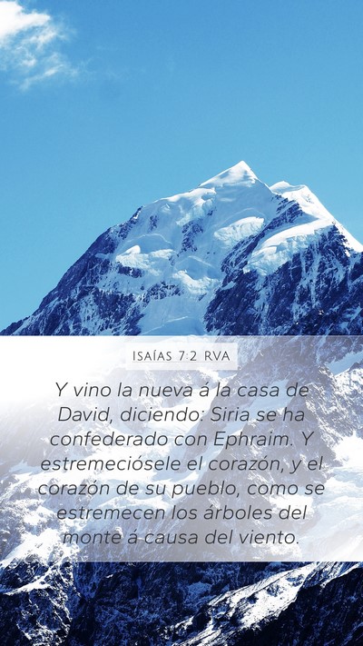 Isaías 7:2 RVA Bible Verse Image