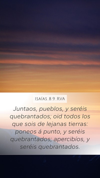 Isaías 8:9 RVA Bible Verse Image