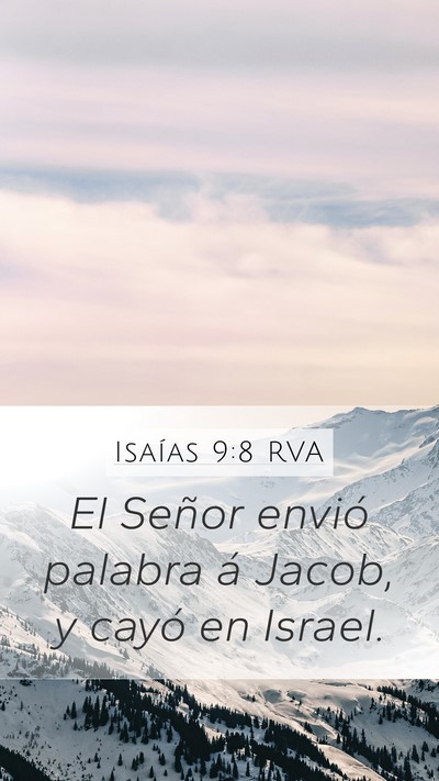Isaías 9:8 RVA Bible Verse Image