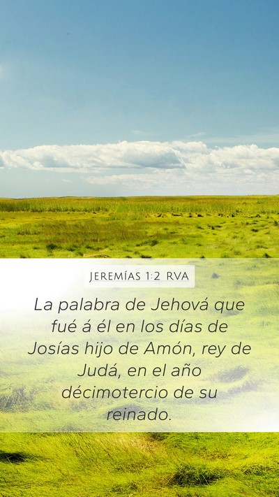 Jeremías 1:2 RVA Bible Verse Image