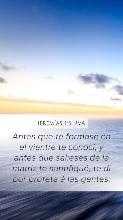 Jeremías 1:5 RVA Bible Verse Image