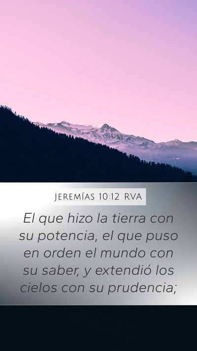 Jeremías 10:12 RVA Bible Verse Image
