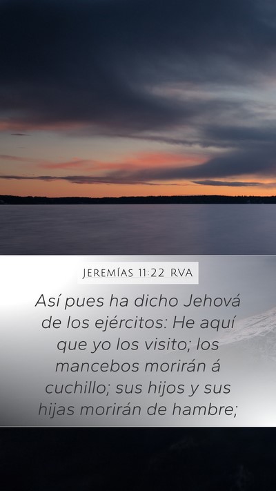 Jeremías 11:22 RVA Bible Verse Image