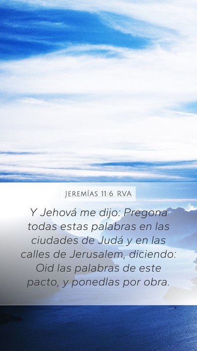 Jeremías 11:6 RVA Bible Verse Image