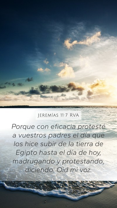 Jeremías 11:7 RVA Bible Verse Image