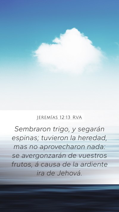 Jeremías 12:13 RVA Bible Verse Image
