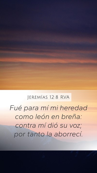 Jeremías 12:8 RVA Bible Verse Image