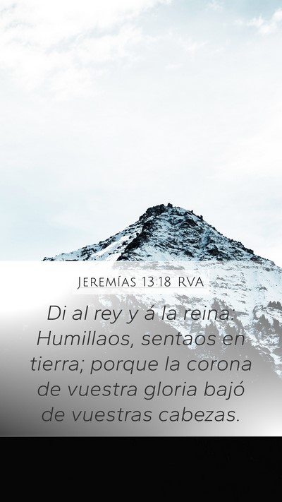Jeremías 13:18 RVA Bible Verse Image
