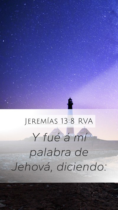 Jeremías 13:8 RVA Bible Verse Image
