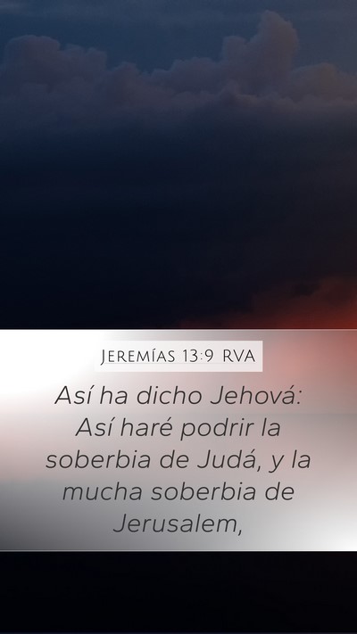Jeremías 13:9 RVA Bible Verse Image