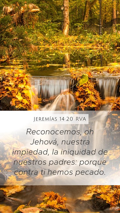 Jeremías 14:20 RVA Bible Verse Image