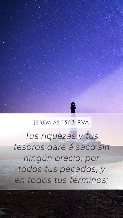 Jeremías 15:13 RVA Bible Verse Image