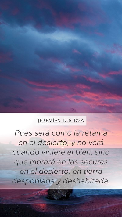 Jeremías 17:6 RVA Bible Verse Image