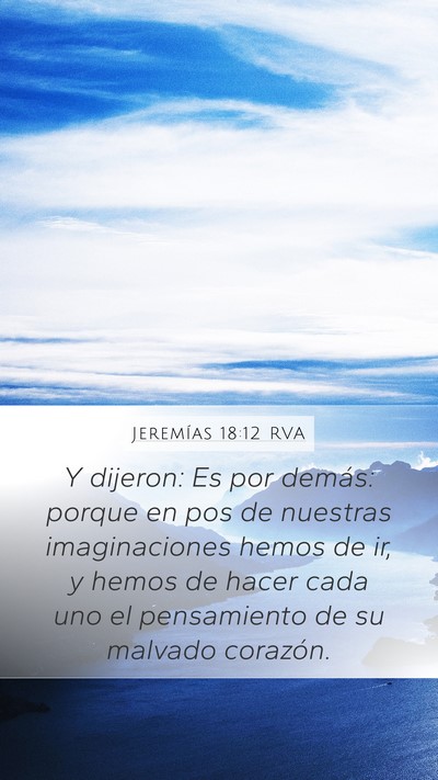 Jeremías 18:12 RVA Bible Verse Image