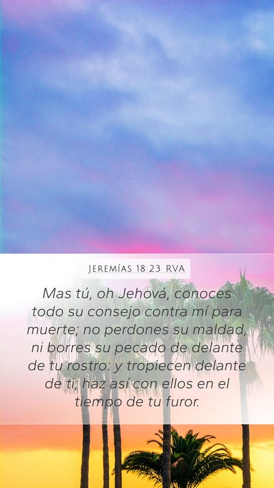Jeremías 18:23 RVA Bible Verse Image