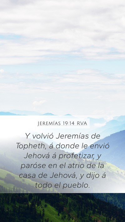 Jeremías 19:14 RVA Bible Verse Image