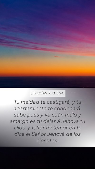 Jeremías 2:19 RVA Bible Verse Image
