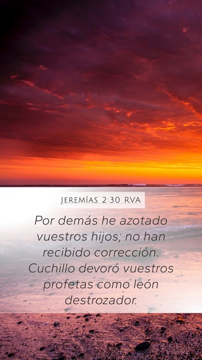 Jeremías 2:30 RVA Bible Verse Image