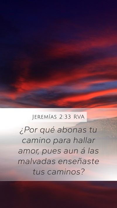 Jeremías 2:33 RVA Bible Verse Image