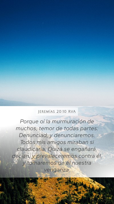 Jeremías 20:10 RVA Bible Verse Image