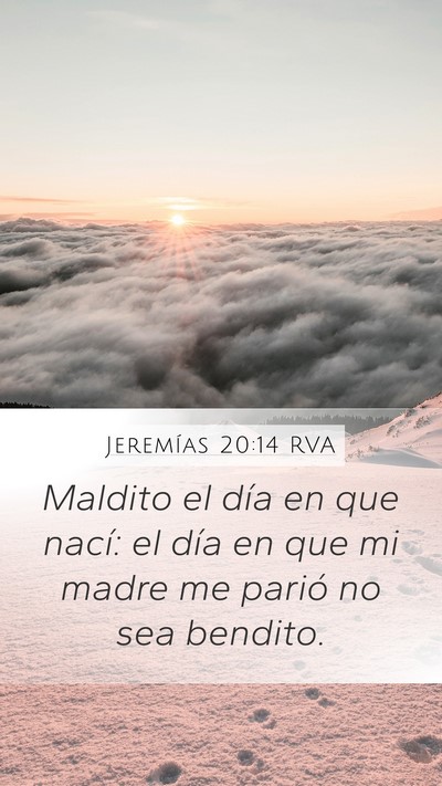 Jeremías 20:14 RVA Bible Verse Image