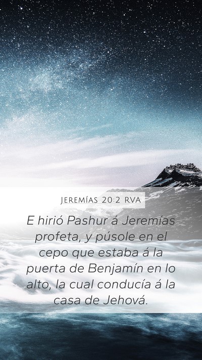 Jeremías 20:2 RVA Bible Verse Image