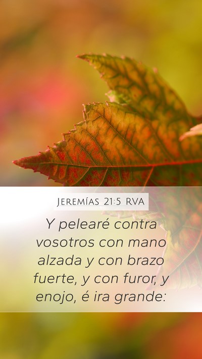 Jeremías 21:5 RVA Bible Verse Image