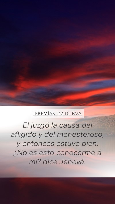 Jeremías 22:16 RVA Bible Verse Image