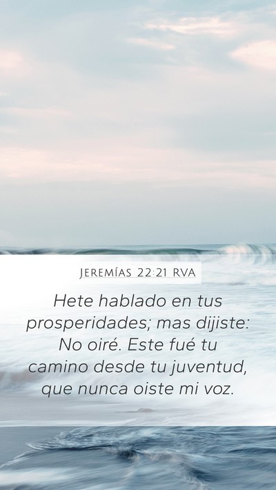 Jeremías 22:21 RVA Bible Verse Image
