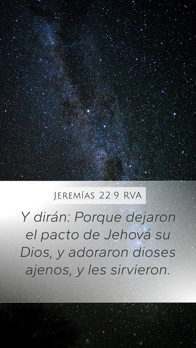 Jeremías 22:9 RVA Bible Verse Image