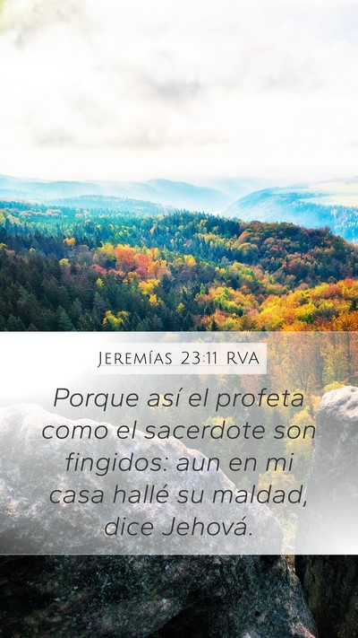 Jeremías 23:11 RVA Bible Verse Image