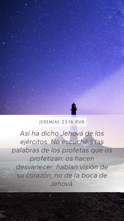 Jeremías 23:16 RVA Bible Verse Image