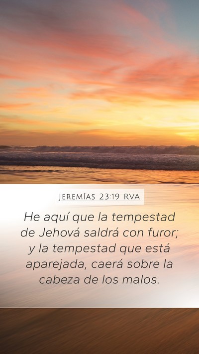 Jeremías 23:19 RVA Bible Verse Image