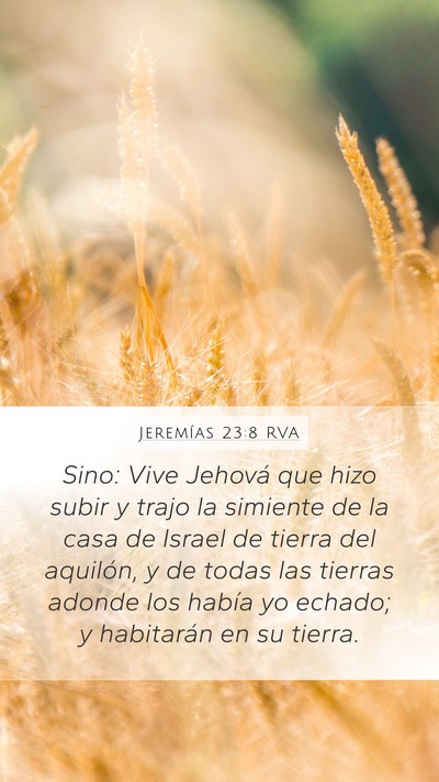 Jeremías 23:8 RVA Bible Verse Image