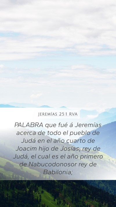 Jeremías 25:1 RVA Bible Verse Image